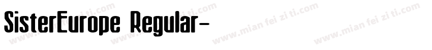 SisterEurope Regular字体转换